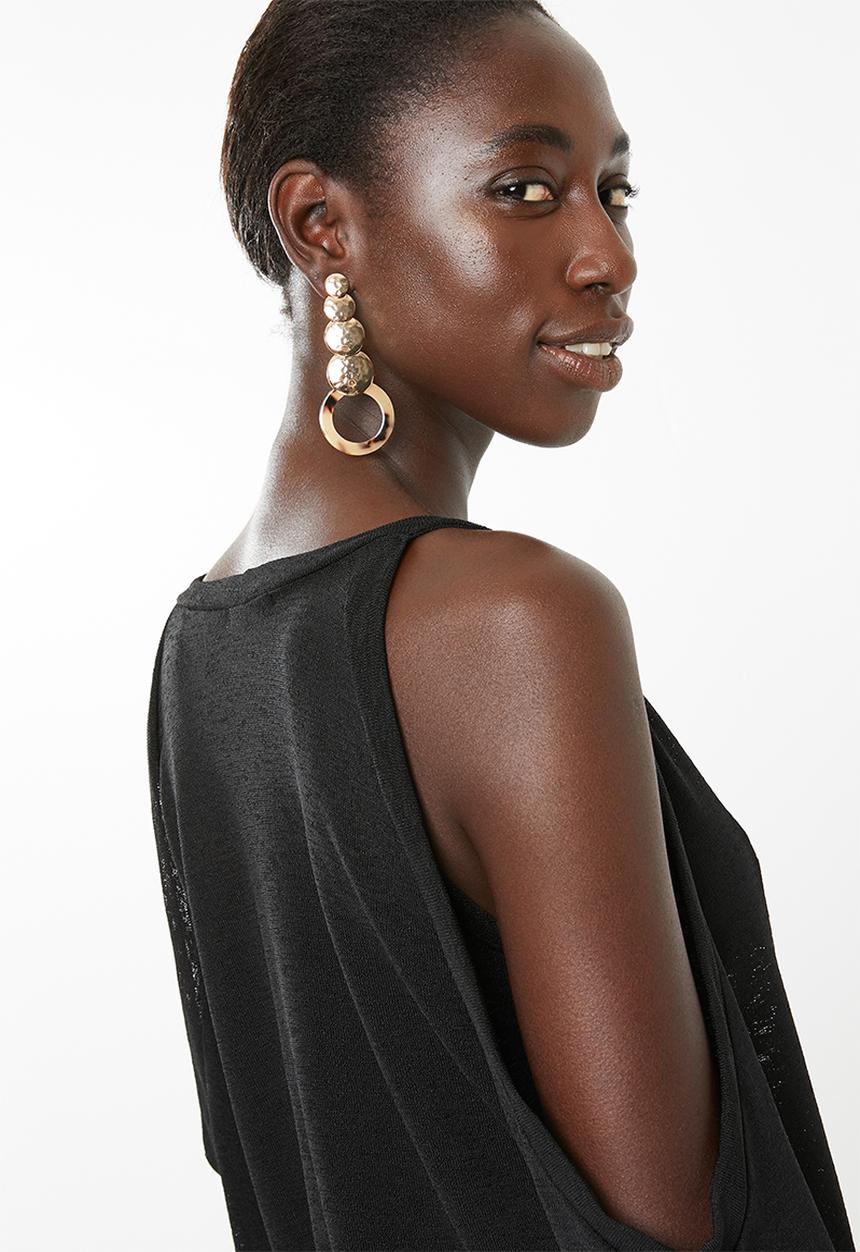 Superbalist - Cold shoulder wrap top - black