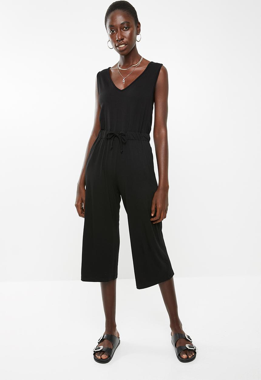 Superbalist - Jumpsuit with wrap back detail - black