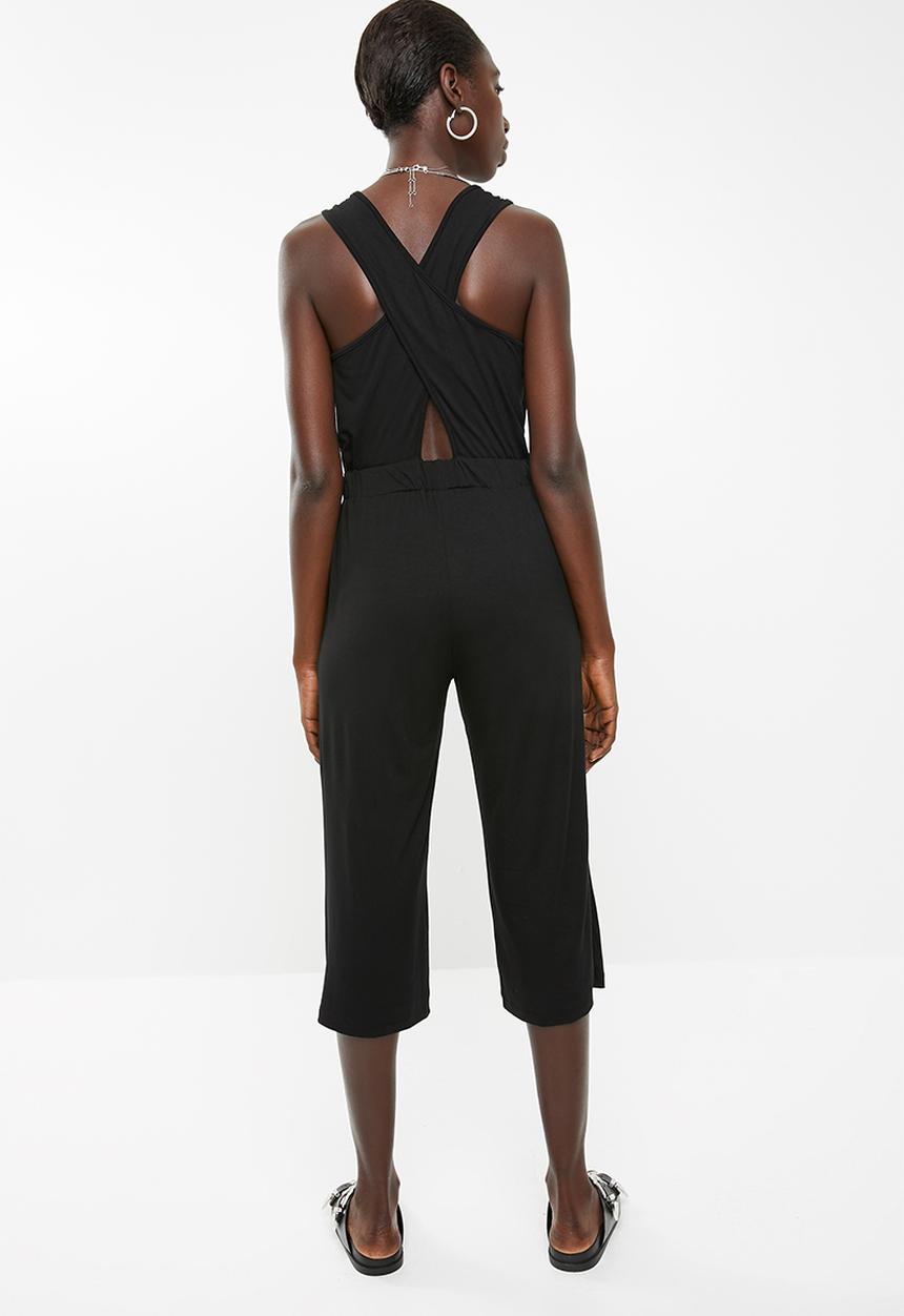 Superbalist - Jumpsuit with wrap back detail - black