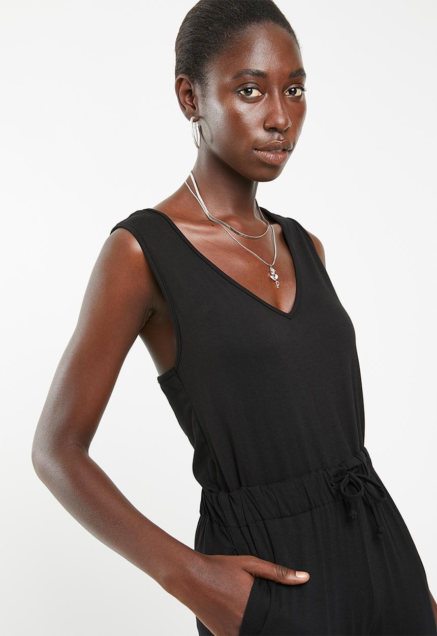 Superbalist - Jumpsuit with wrap back detail - black