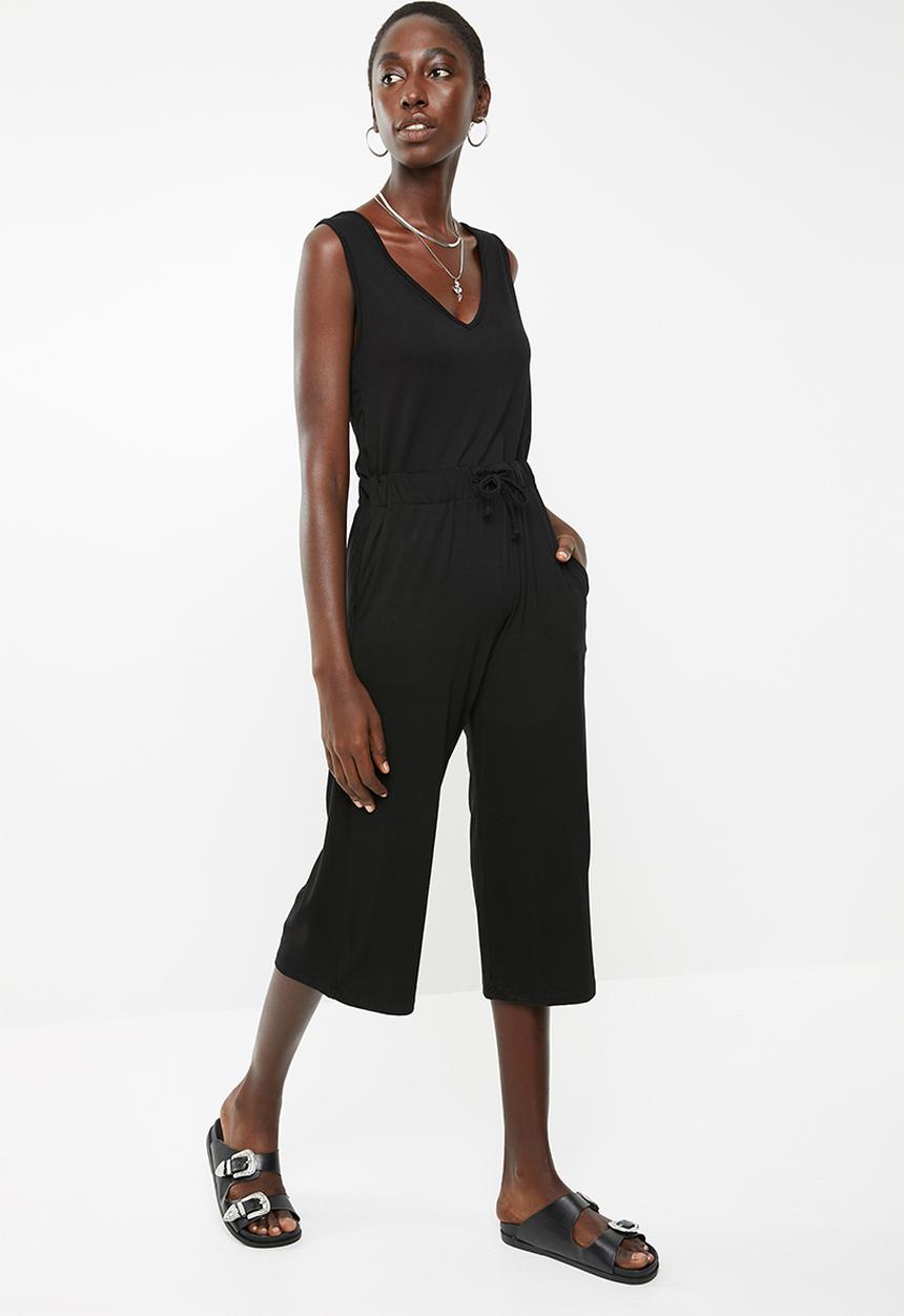 Superbalist - Jumpsuit with wrap back detail - black
