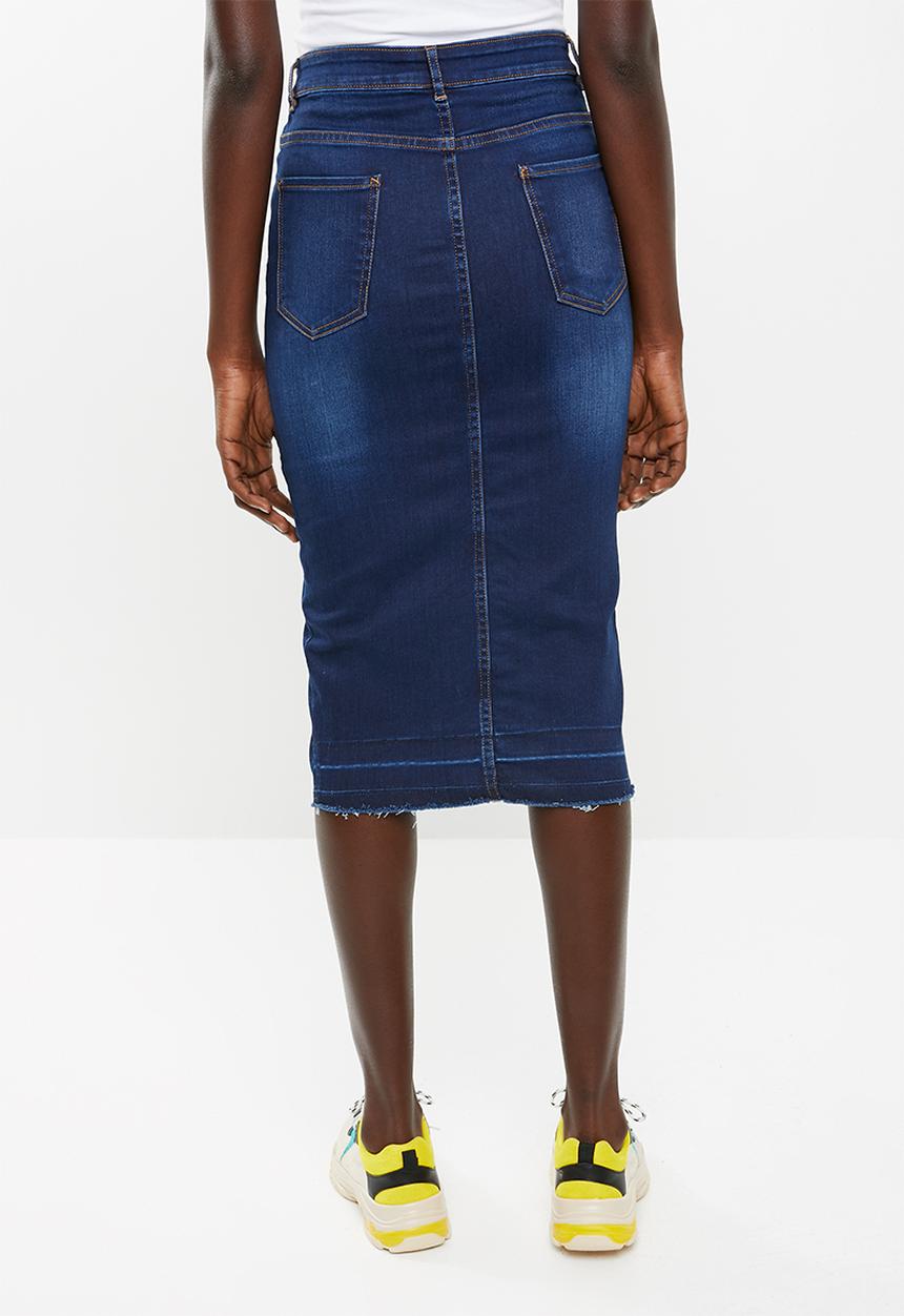 Superbalist - Denim midi bodycon - blue 
