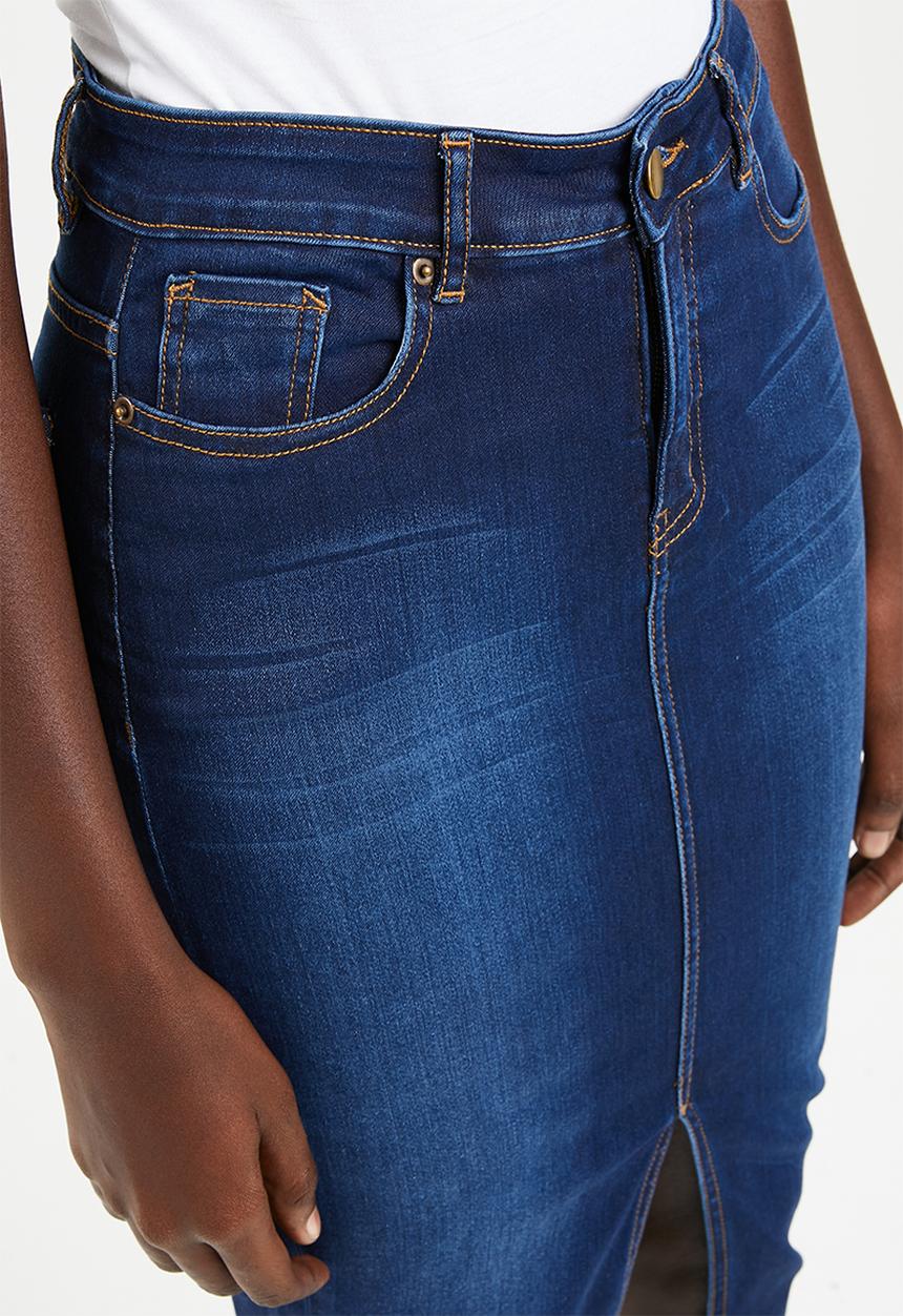 Superbalist - Denim midi bodycon - blue 