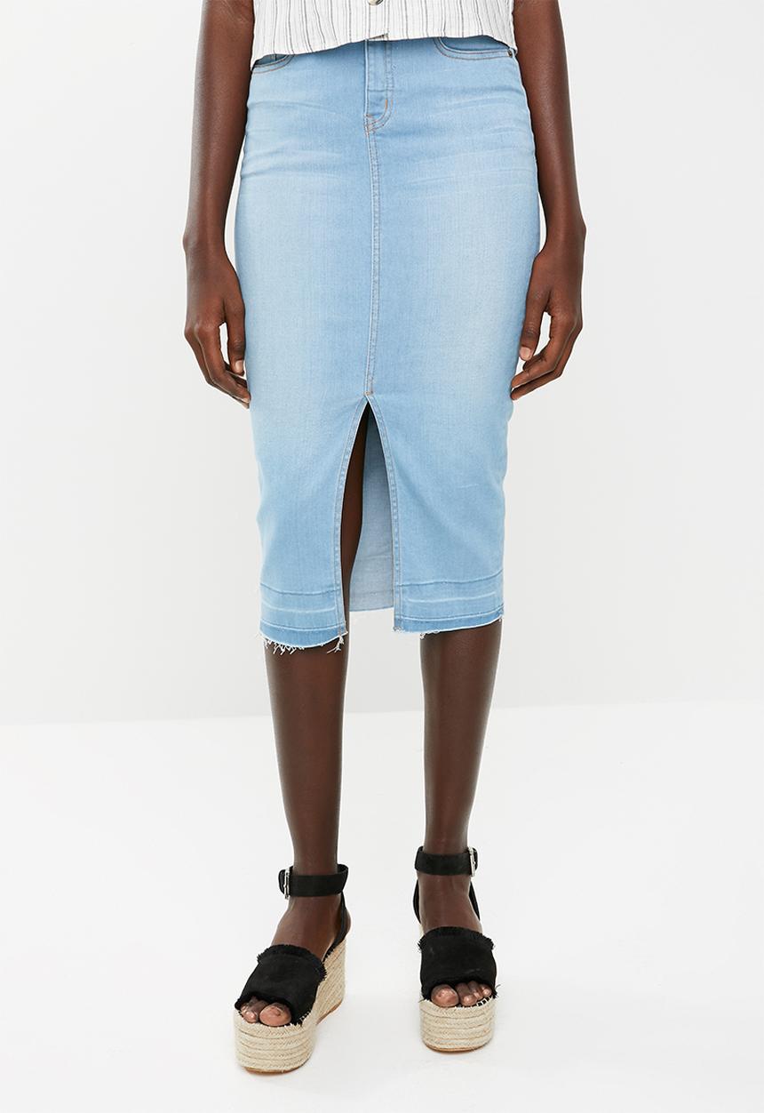 Superbalist - Denim midi bodycon - blue 