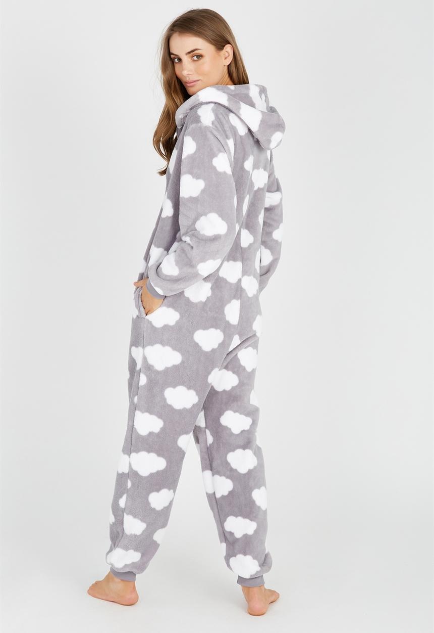 Supré  - Cosy onsie - grey & white