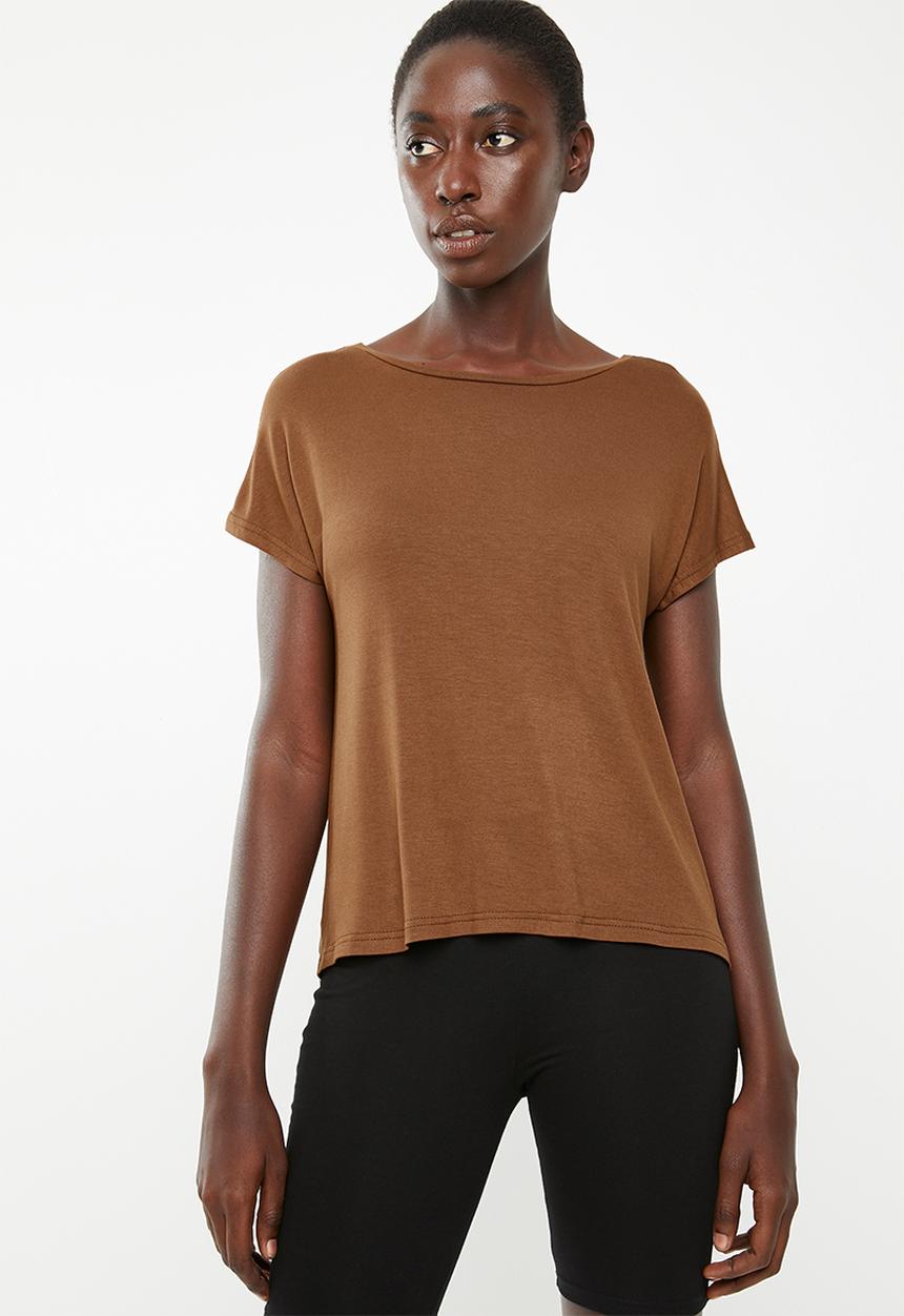 Superbalist - Knot back t-shirt - bronze
