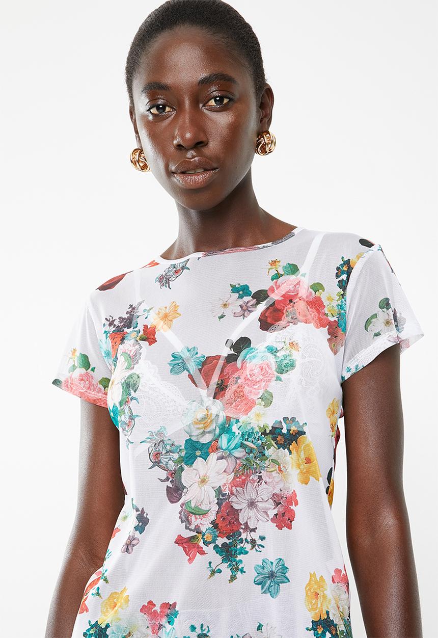 Superbalist - Mesh tee - red floral