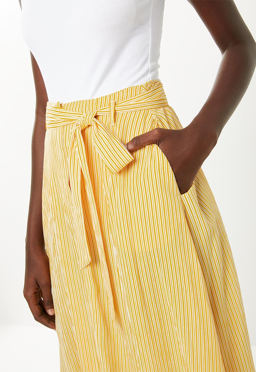 Superbalist - Stripe midi skirt - yellow stripe