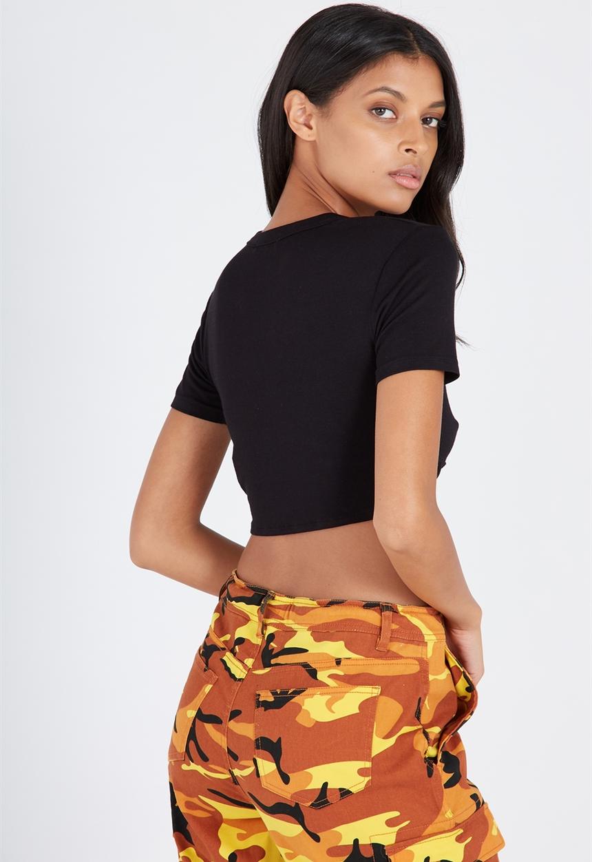 Supré  - Twist chocker top - black