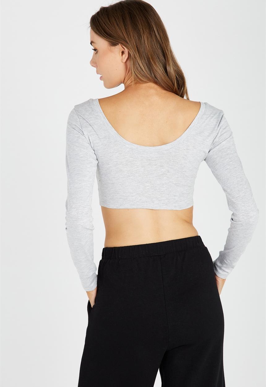 Supré  - Long sleeve printed tiny - grey
