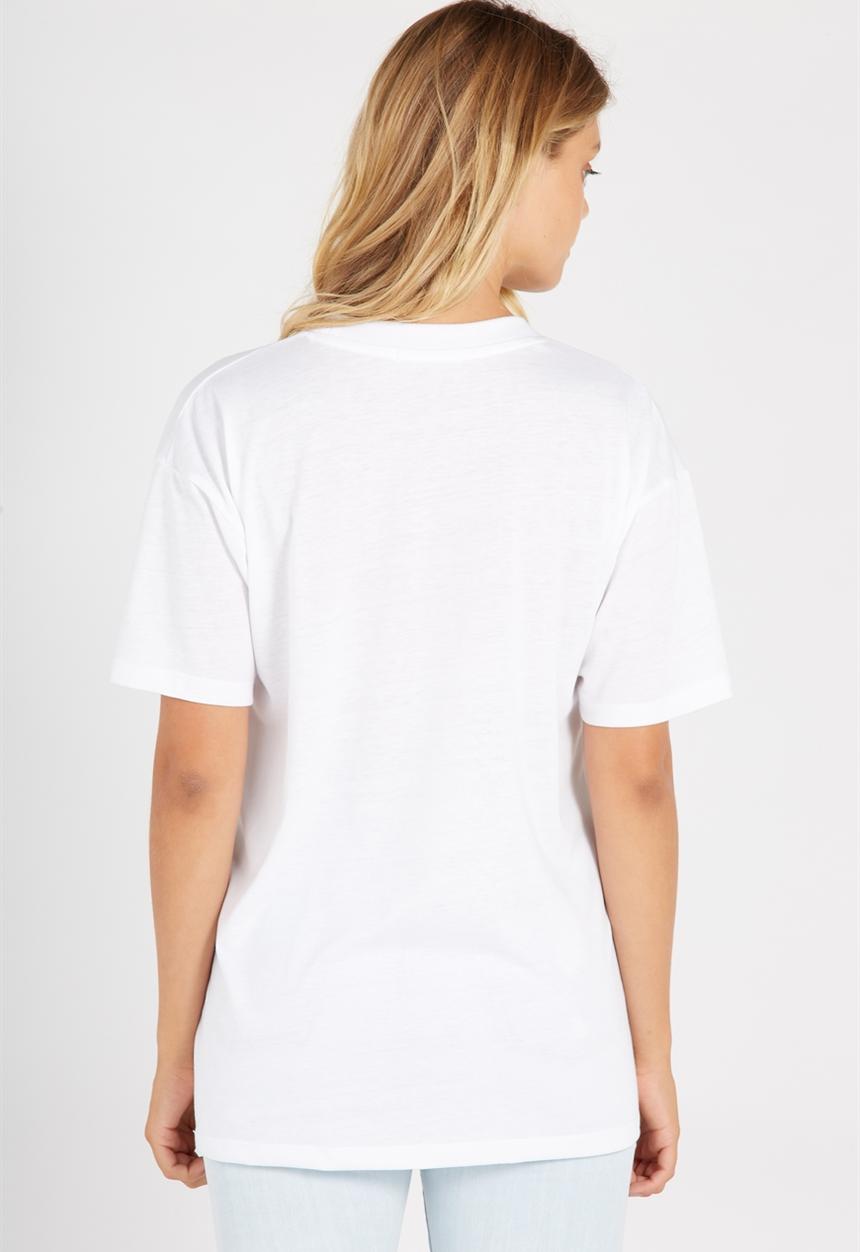 Supré  - Printed loose tee  - white