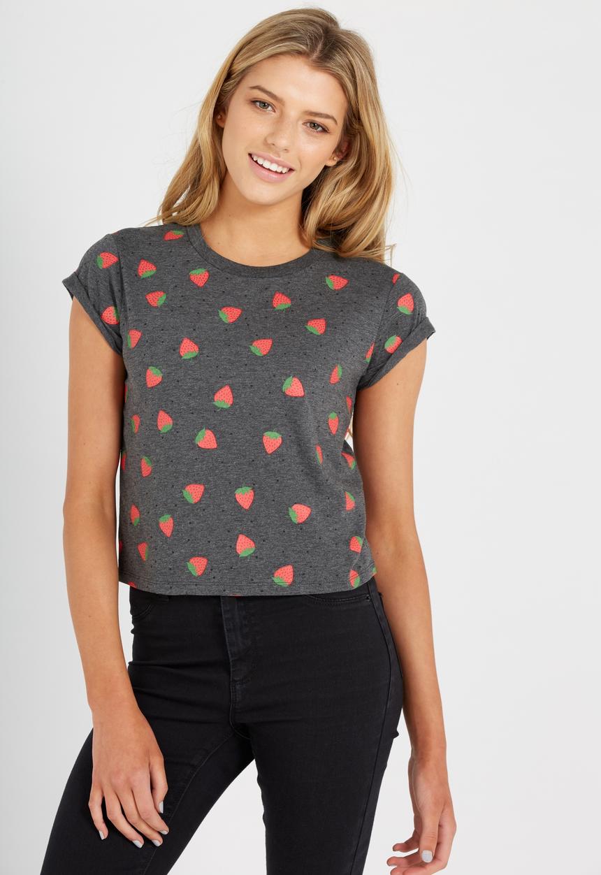 Supré  - Scratch & sniff printed baby tee - grey