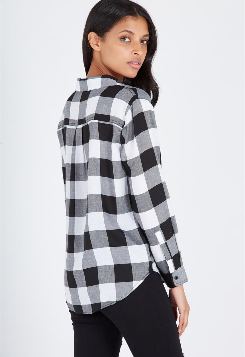 Supré  - Check shirt - black & white