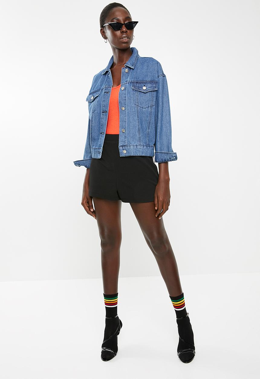 Superbalist - 2 Pack scoop neck bodysuit - black and orange 