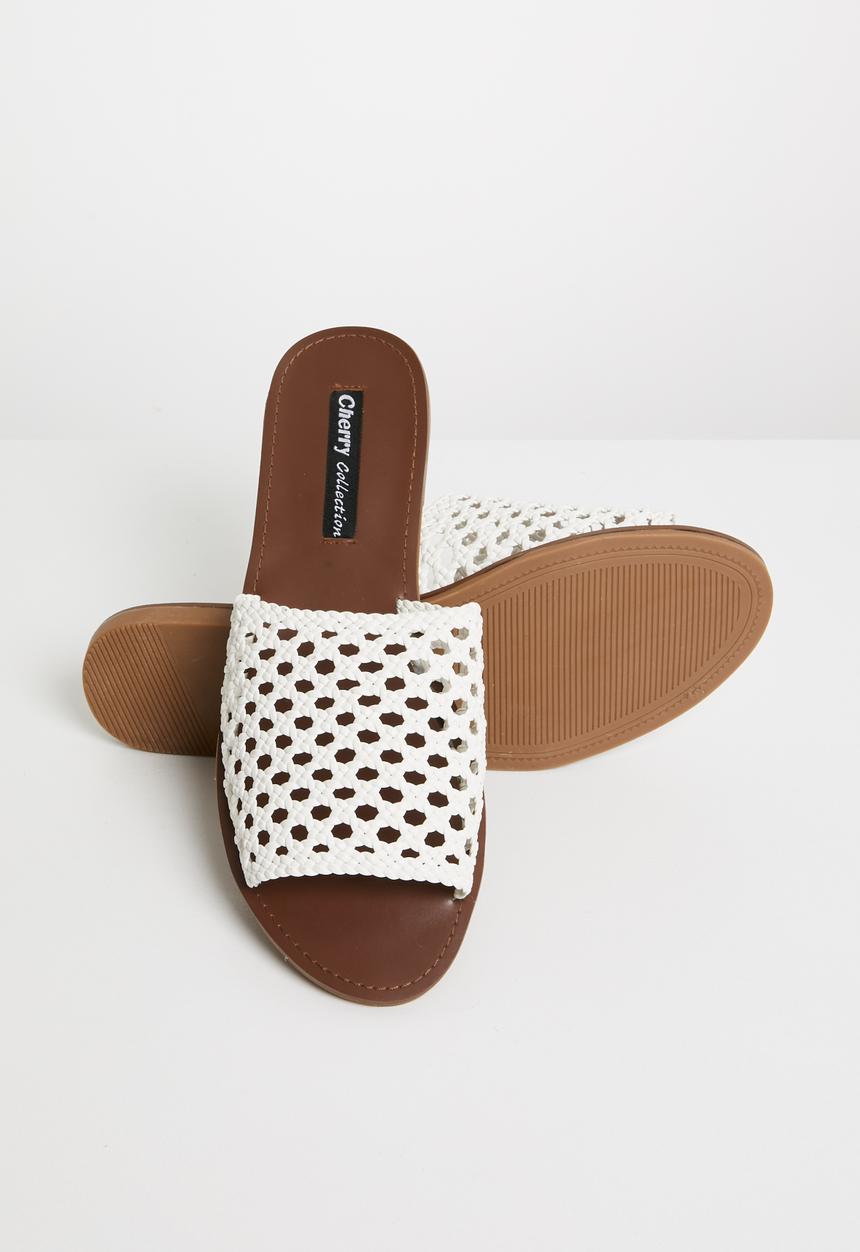 Cherry Collection - Caralina woven sandal - white