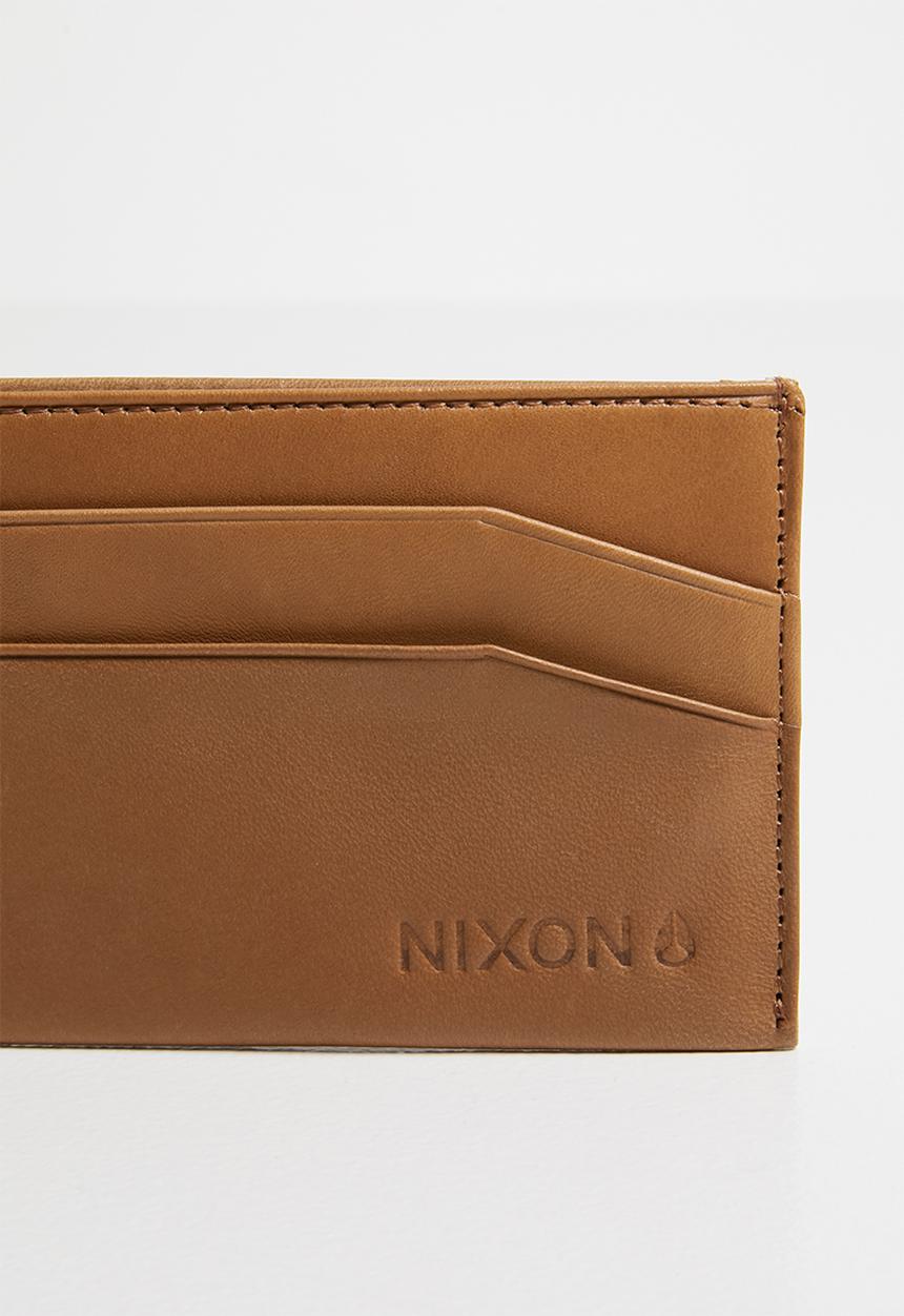 Nixon - Flaco leather card wallet -tan