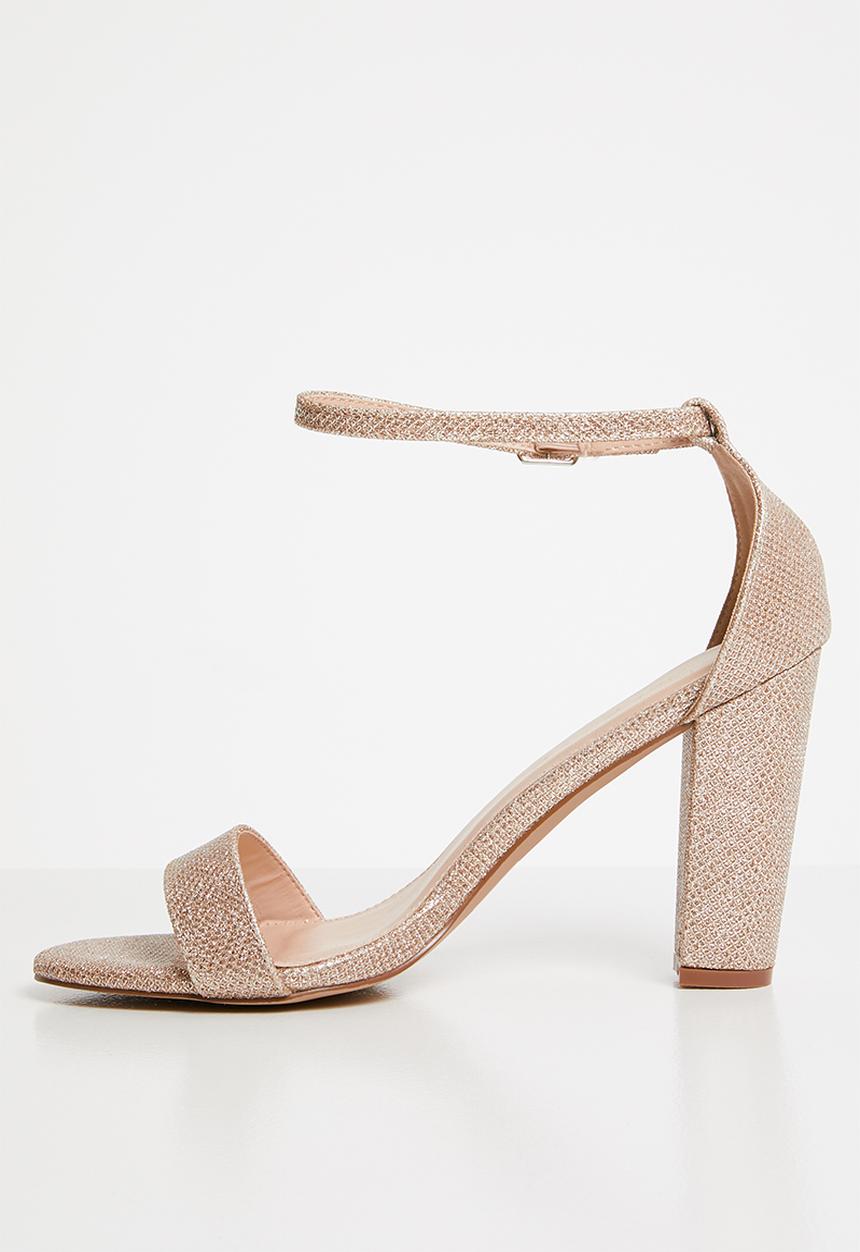 SISSY BOY - Ankle strap heels - rose gold