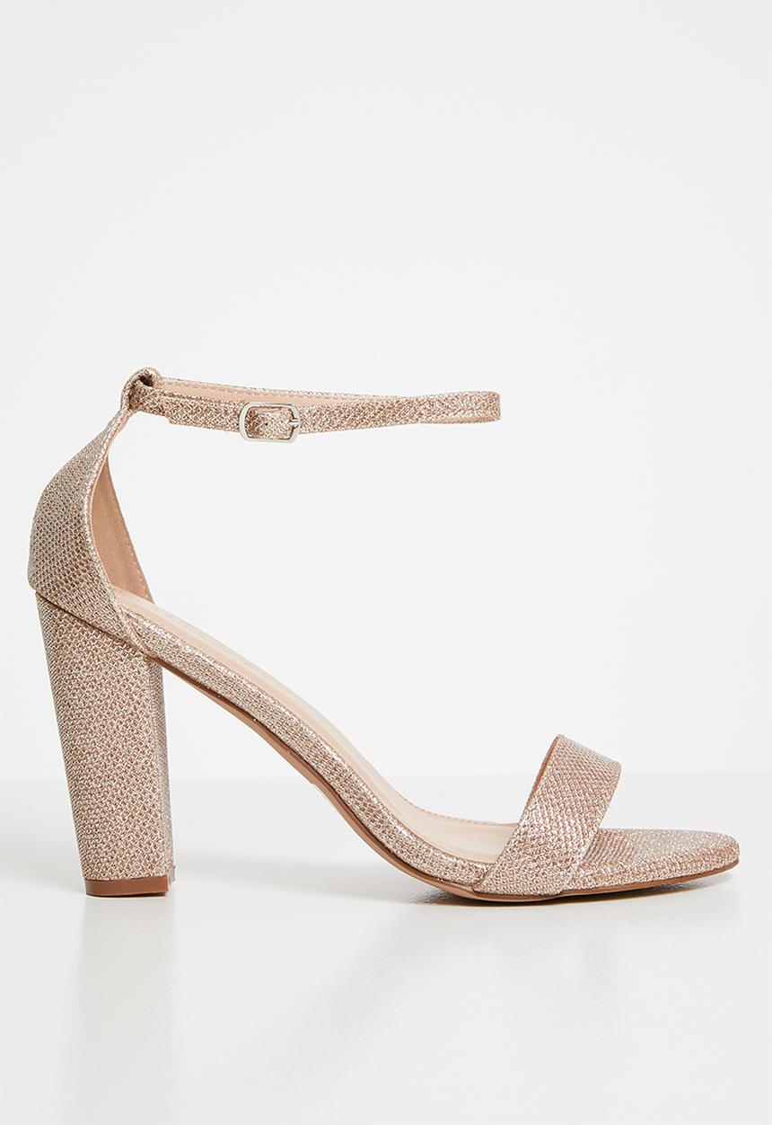 SISSY BOY - Ankle strap heels - rose gold