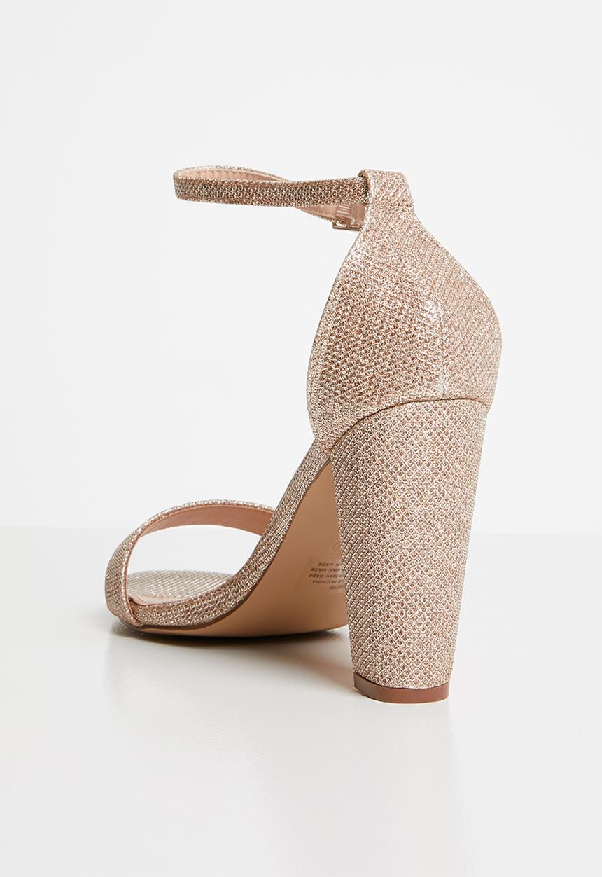 SISSY BOY - Ankle strap heels - rose gold