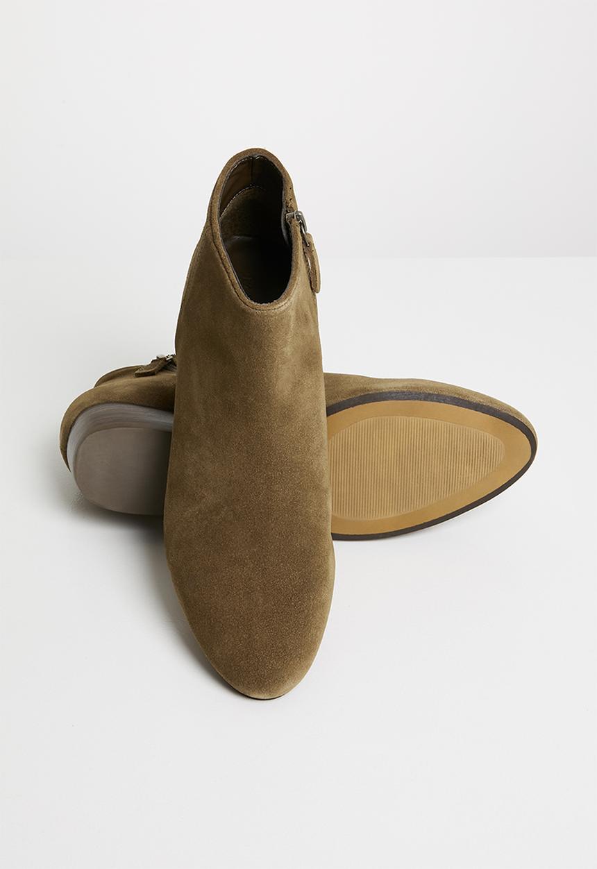 MANGO - Suede ankle boots - brown