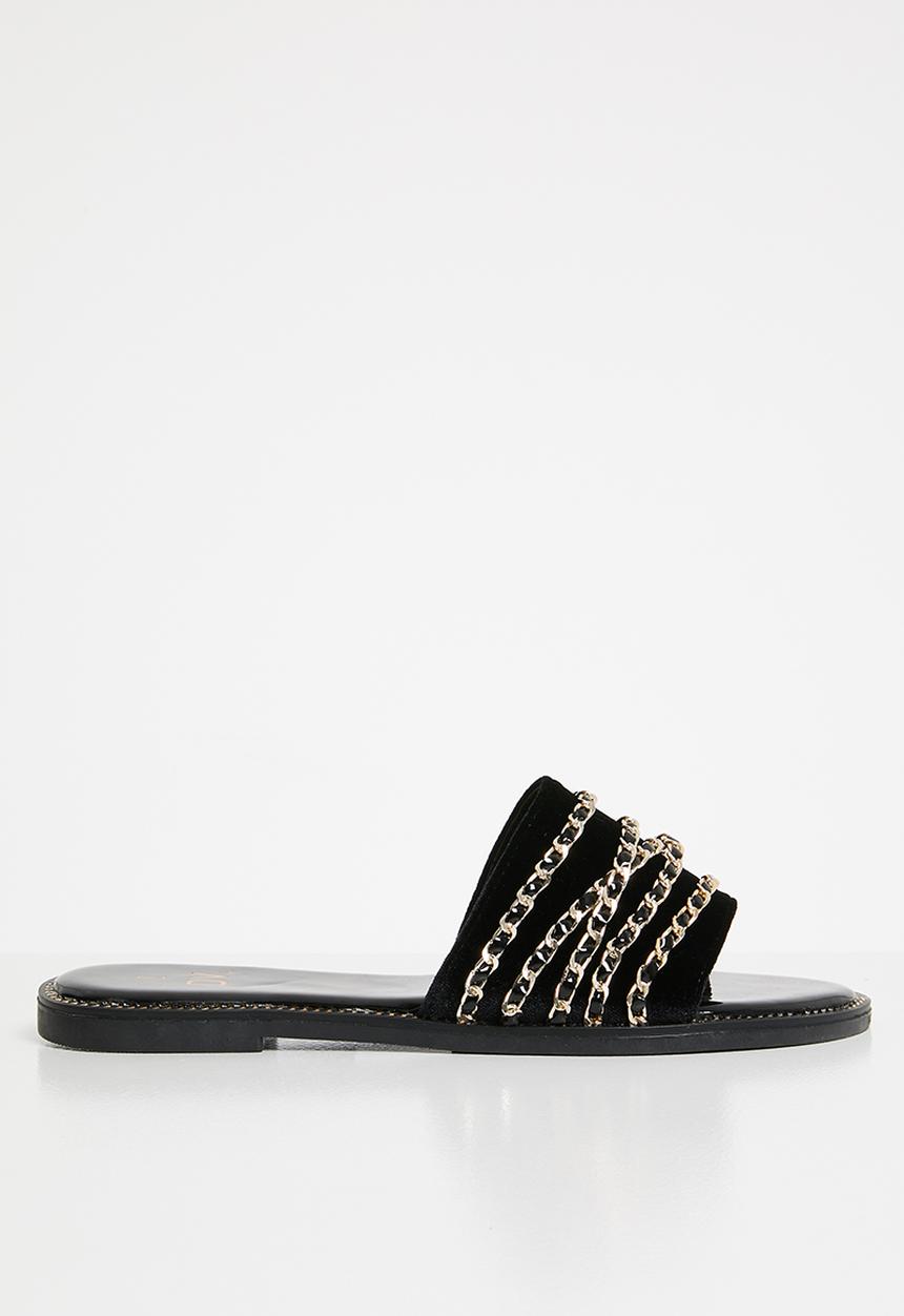 Dolce Vita - Chain detail slides - black