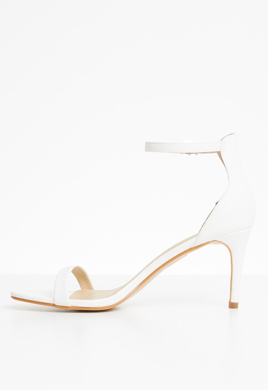 Truffle - Barely there low heel sandals - white