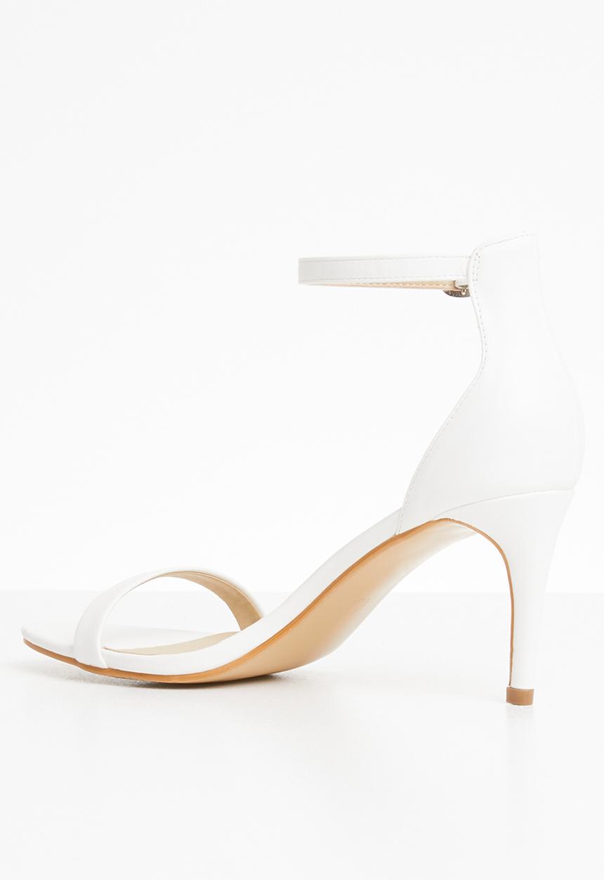Truffle - Barely there low heel sandals - white