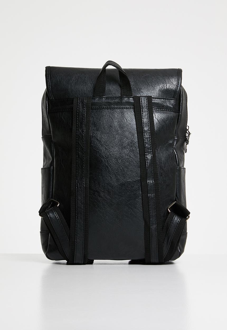 Superbalist - Nick faux leather backpack - black