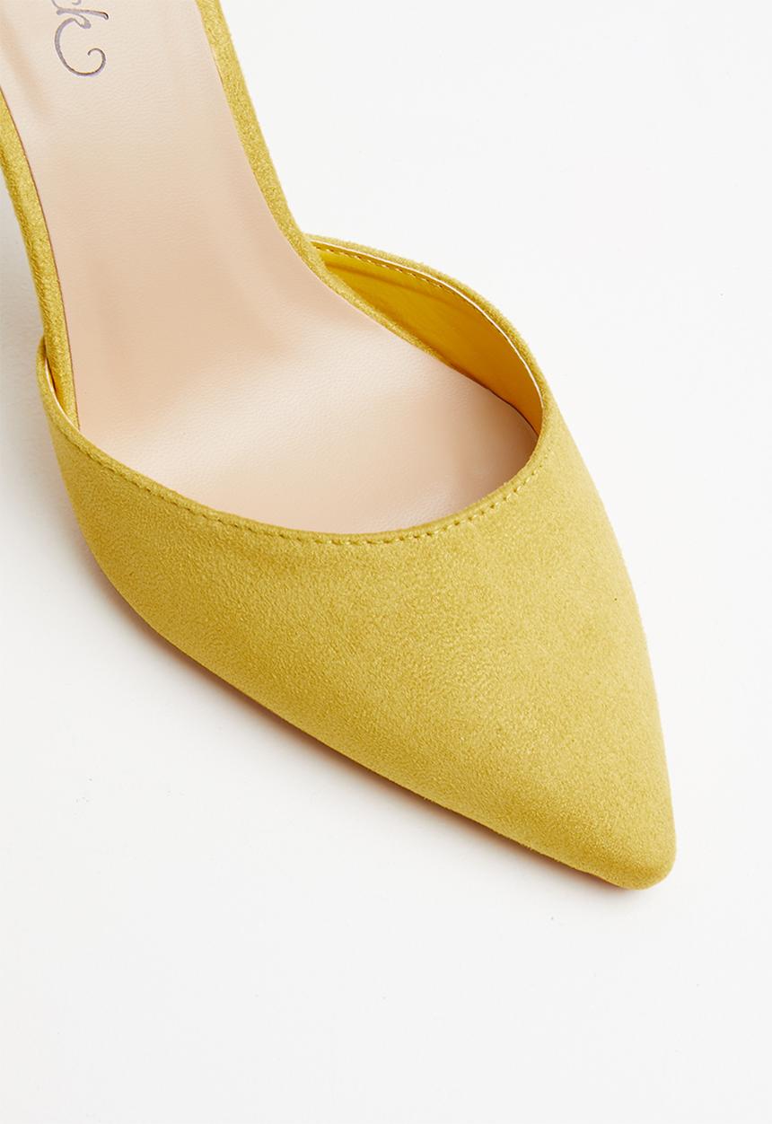 Miss Black - Tinuka ankle strap heels - yellow