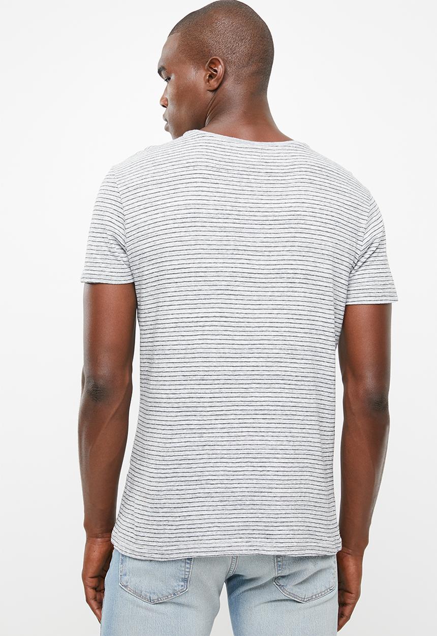 STYLE REPUBLIC - Casual stripe T-shirt - grey