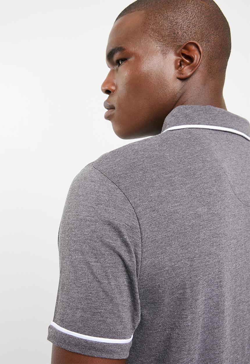 STYLE REPUBLIC - Block pique golfer -  charcoal