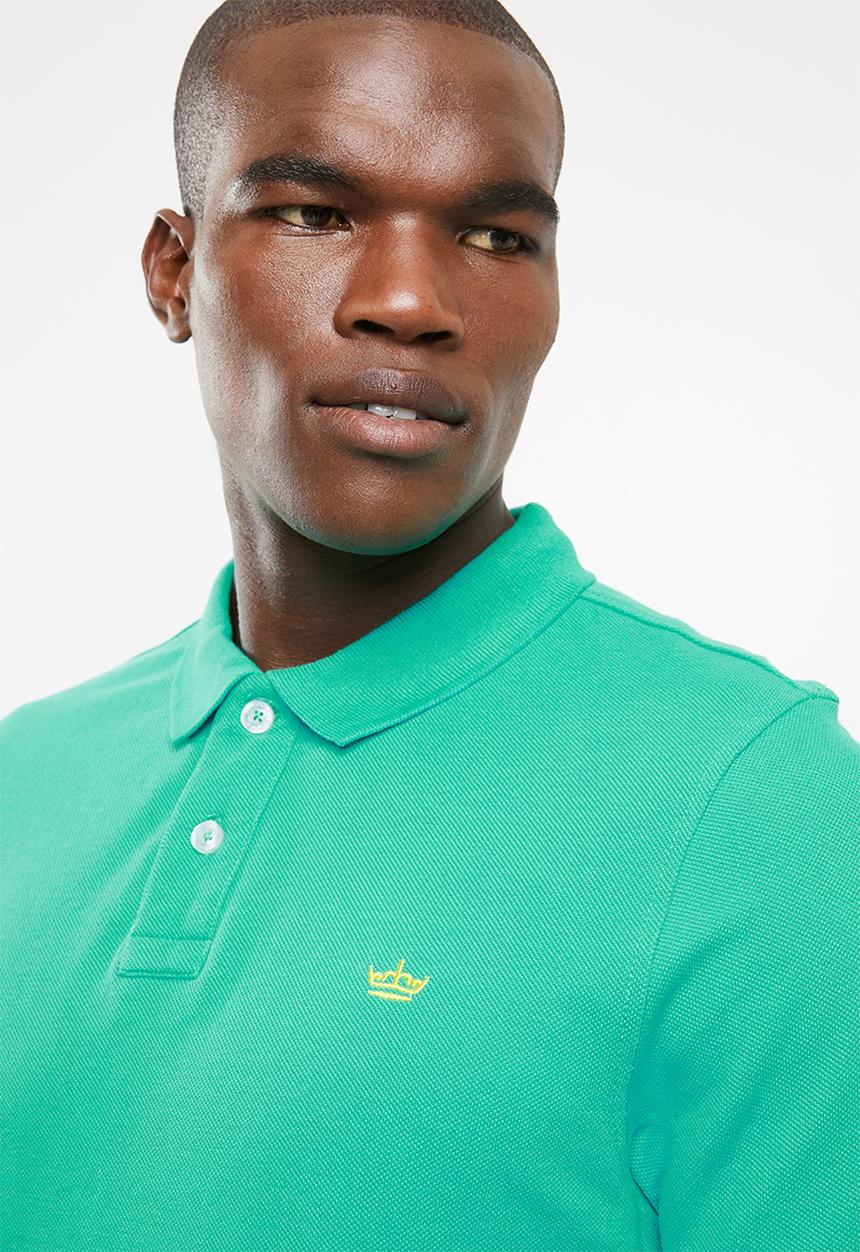 STYLE REPUBLIC - Crown piquet golfer - green