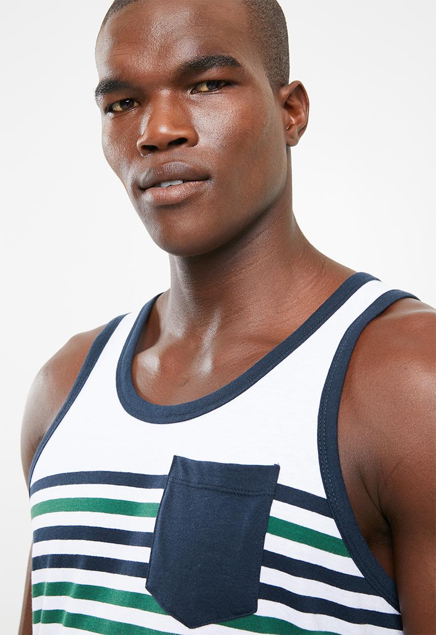 Brave Soul - Naval scoop neck vest - green