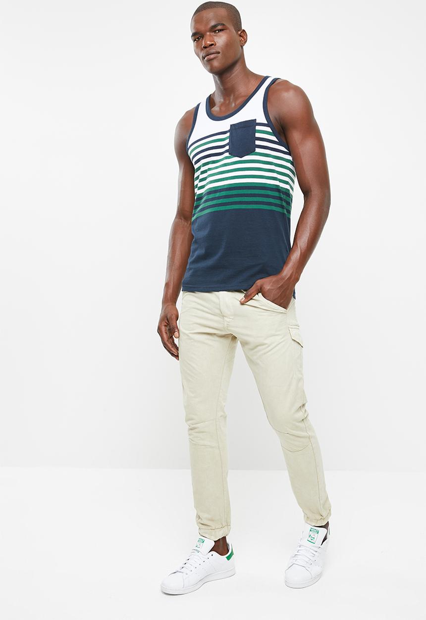 Brave Soul - Naval scoop neck vest - green