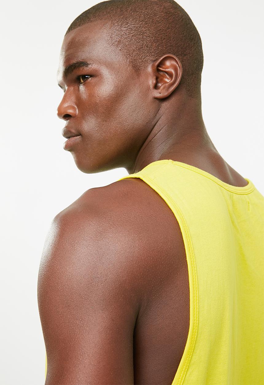 Brave Soul - Cacti scoop neck vest - yellow