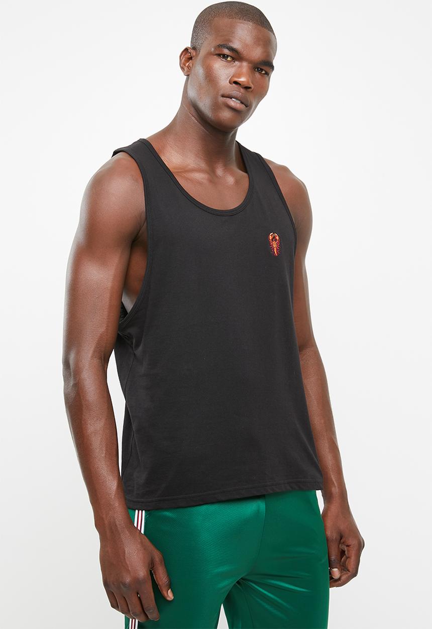 Brave Soul - Deakin scoop neck vest - black