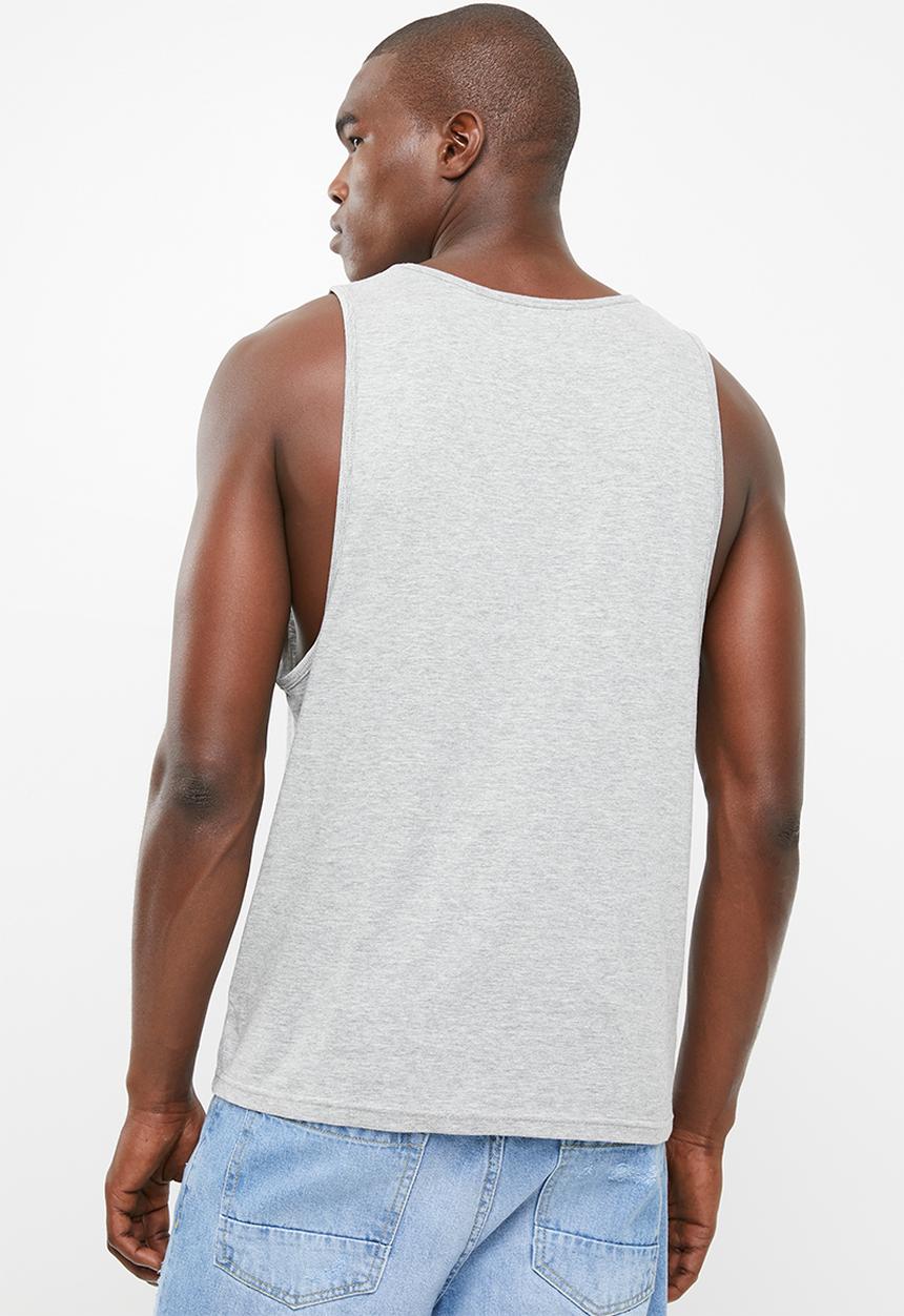 Brave Soul - Cacti scoop neck vest - grey