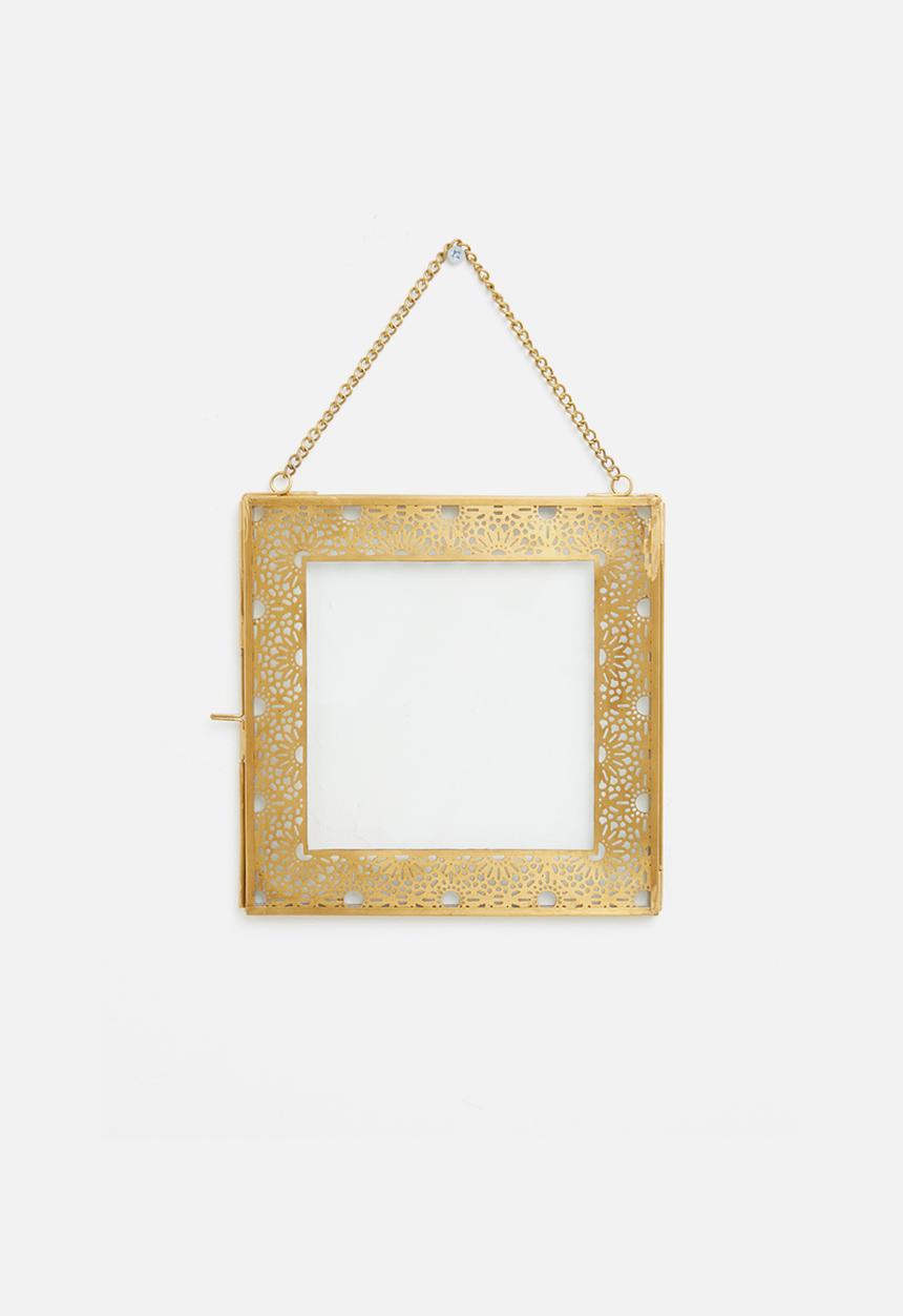 Sixth Floor - Elsie brass photo frame - gold