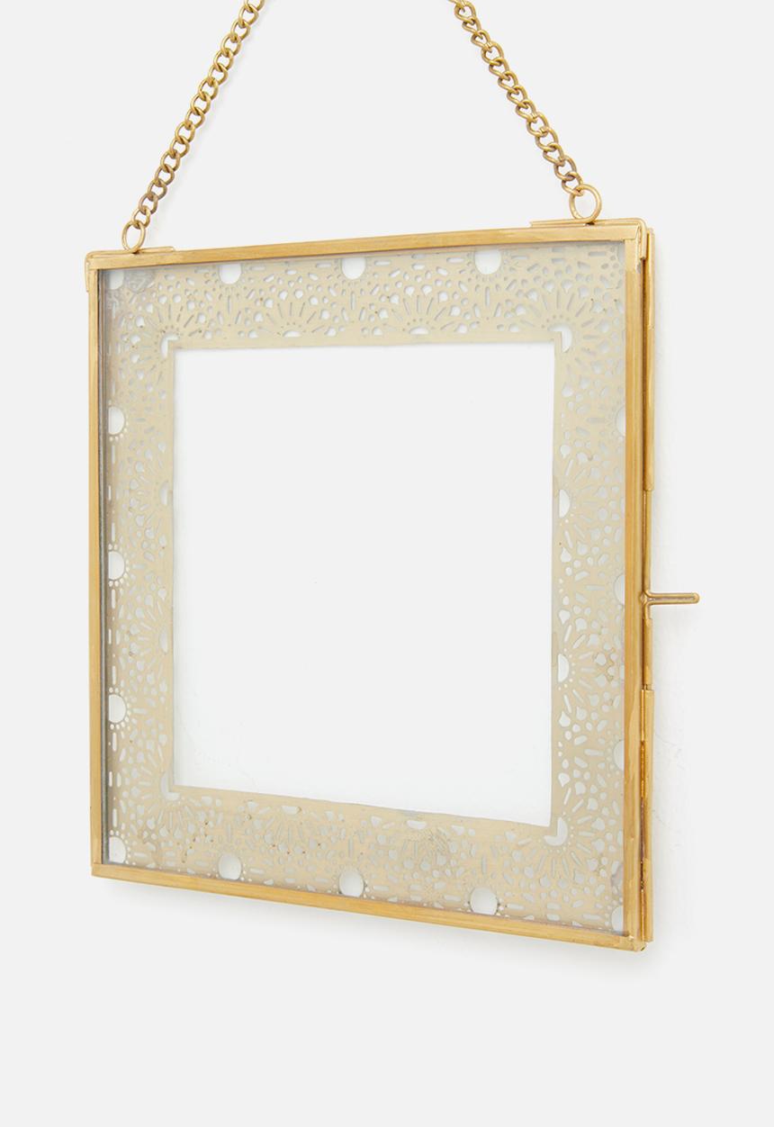 Sixth Floor - Elsie brass photo frame - gold
