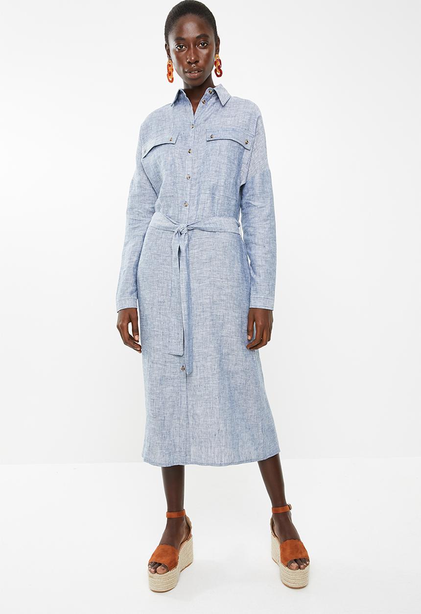 Superbalist - Midi length shirt dress - blue