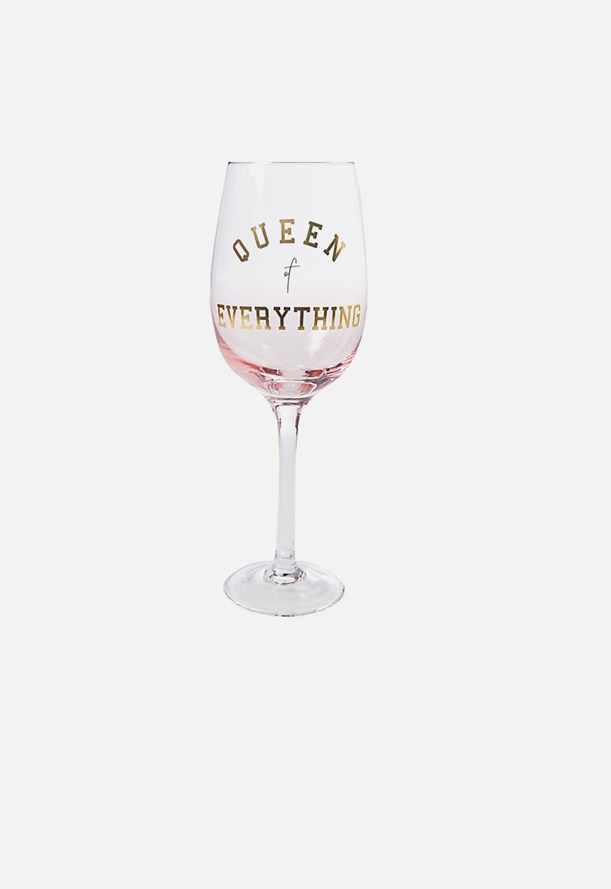 Typo - Mega wine glass - ombre queen of everything!