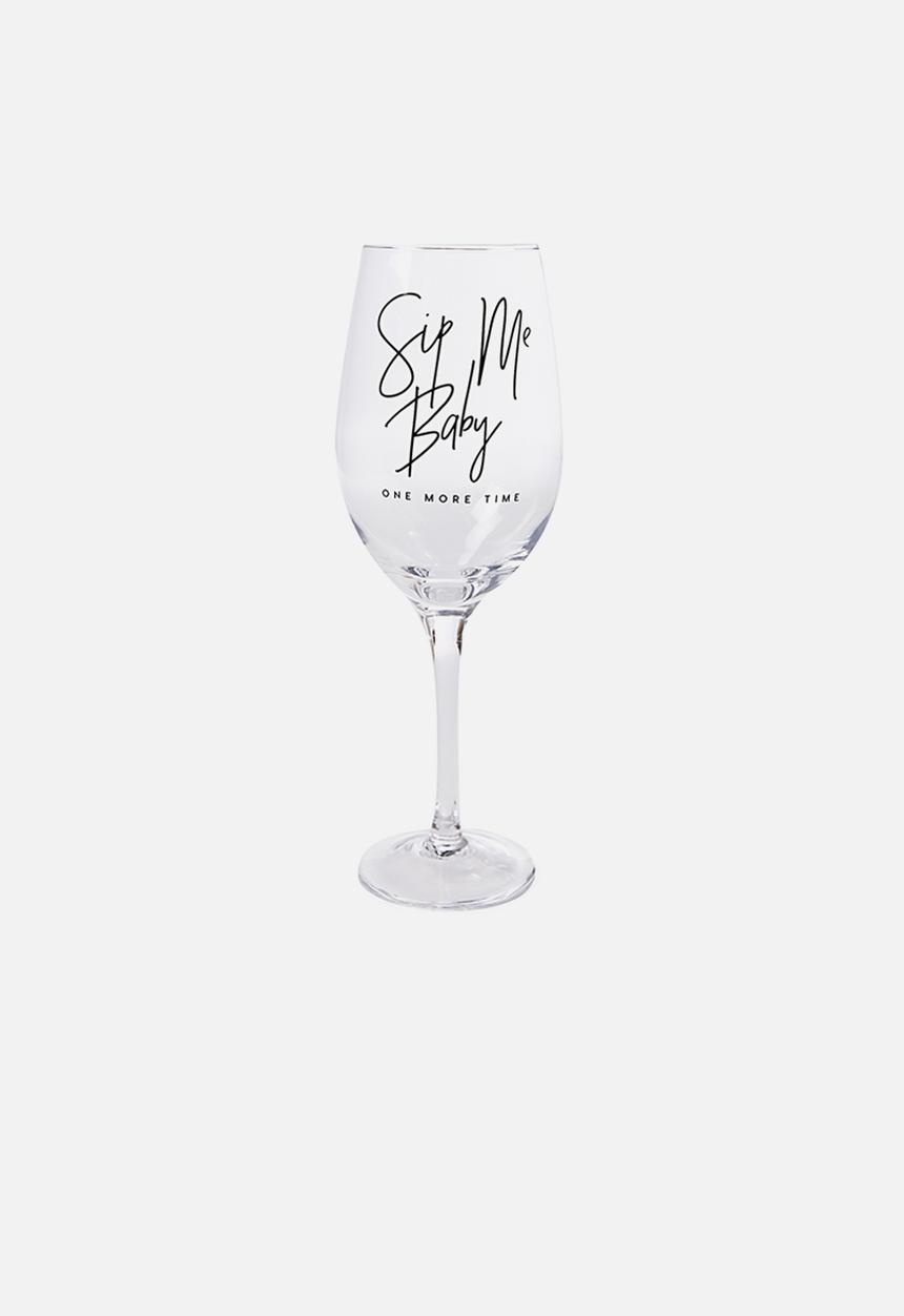 Typo - Mega wine glass - sip me baby!