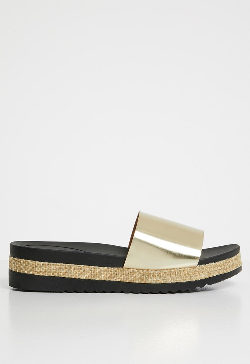 Sarah J - Flatform sandals - gold