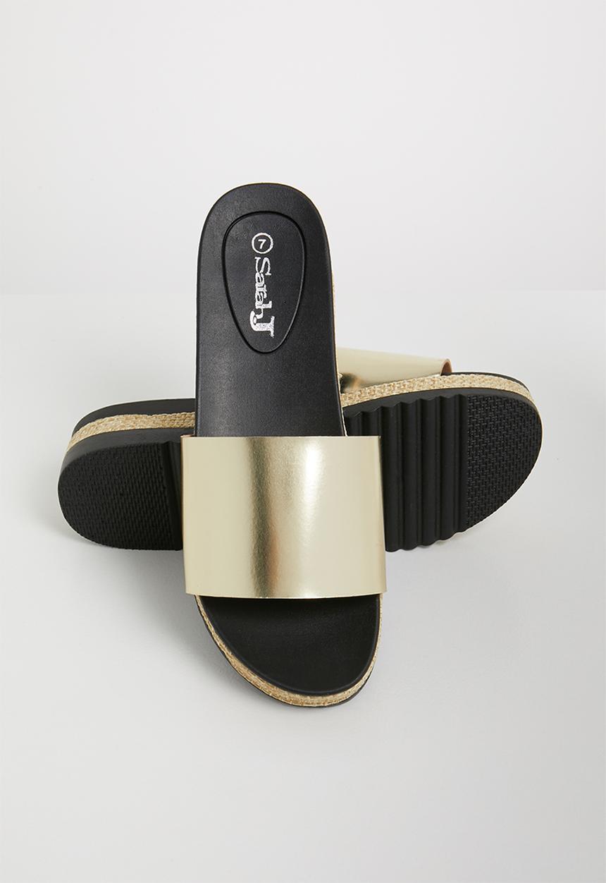Sarah J - Flatform sandals - gold