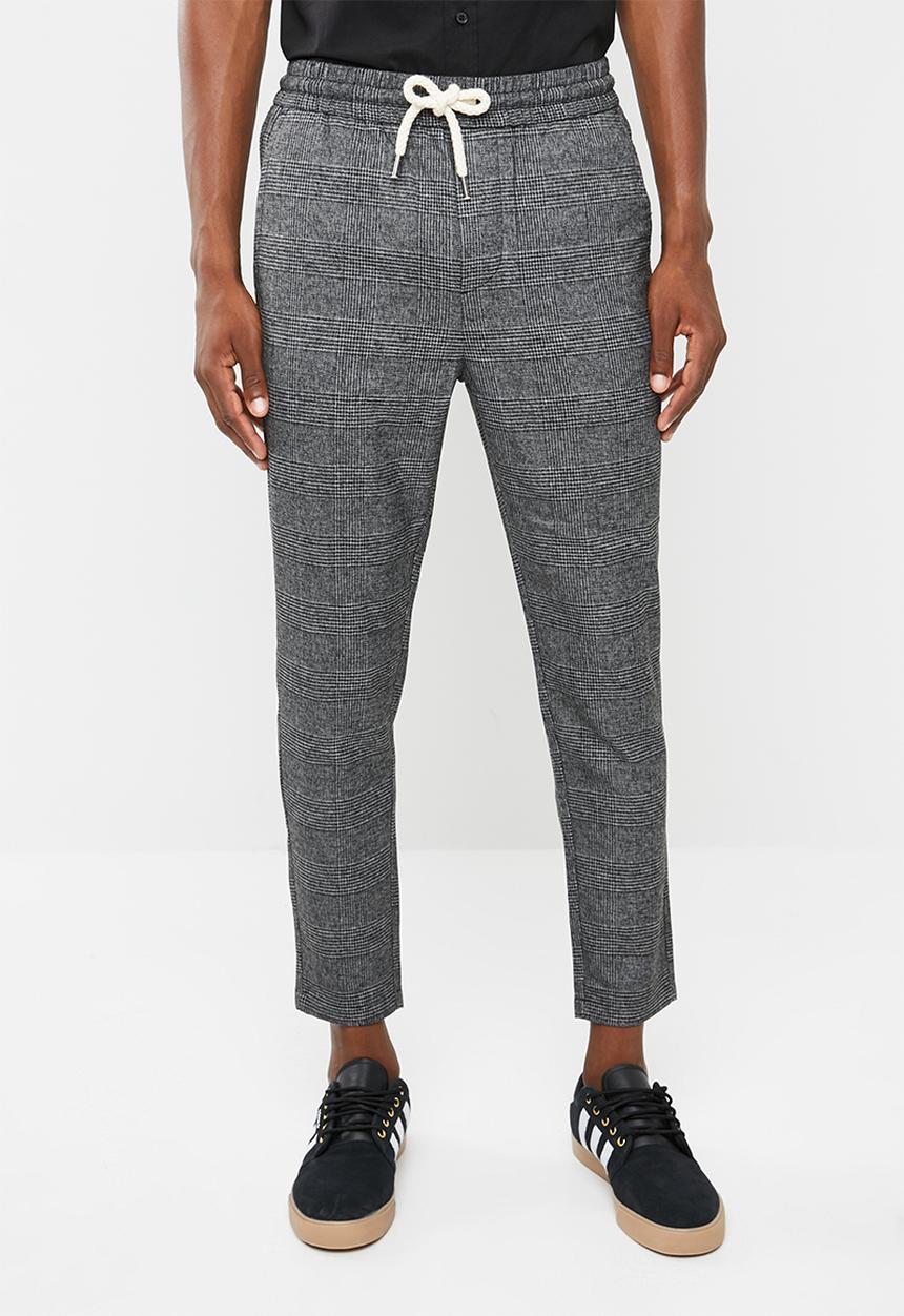 Only & Sons - Linus check pant - grey & black 