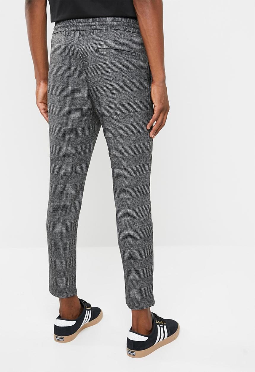 Only & Sons - Linus check pant - grey & black 