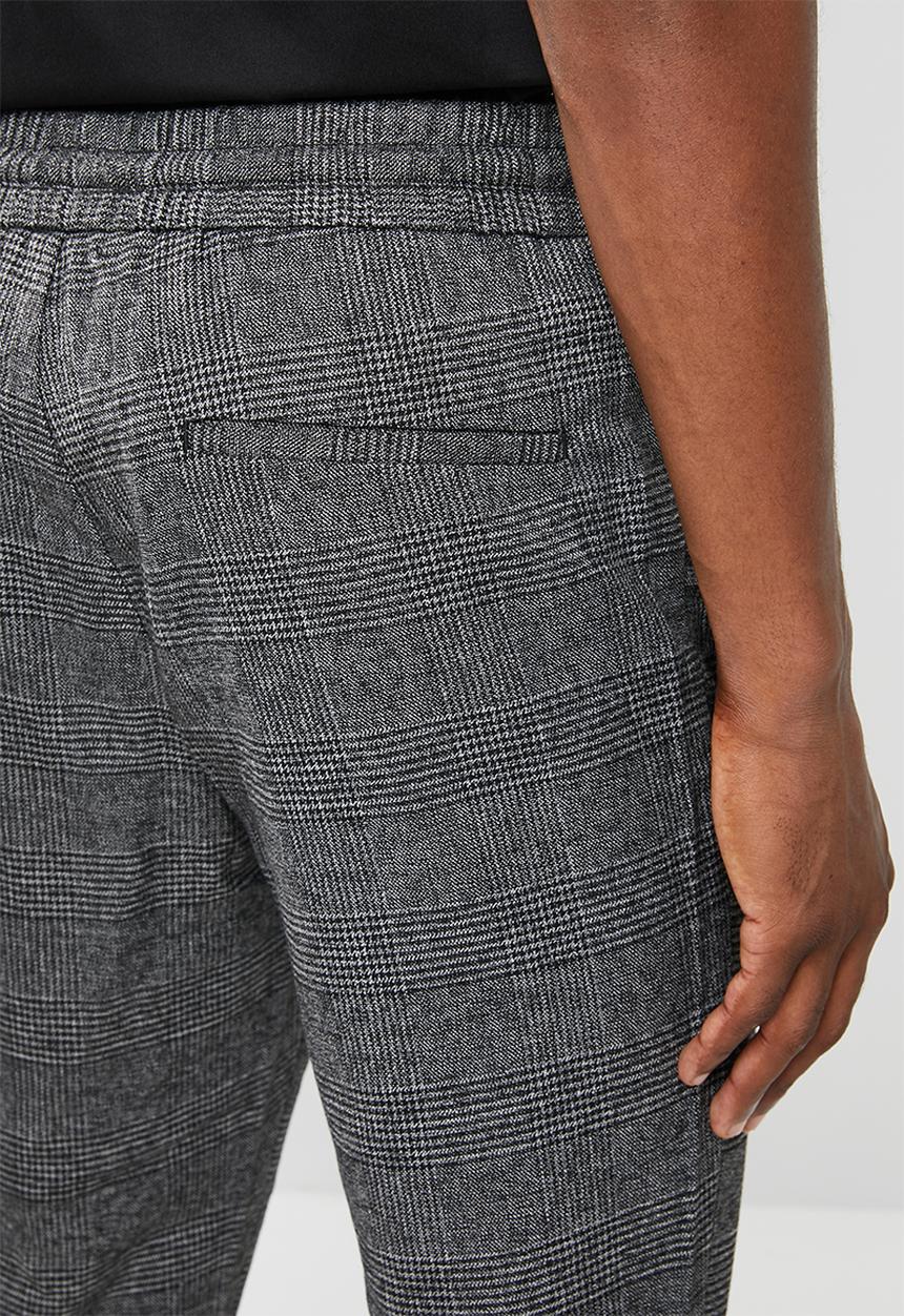 Only & Sons - Linus check pant - grey & black 