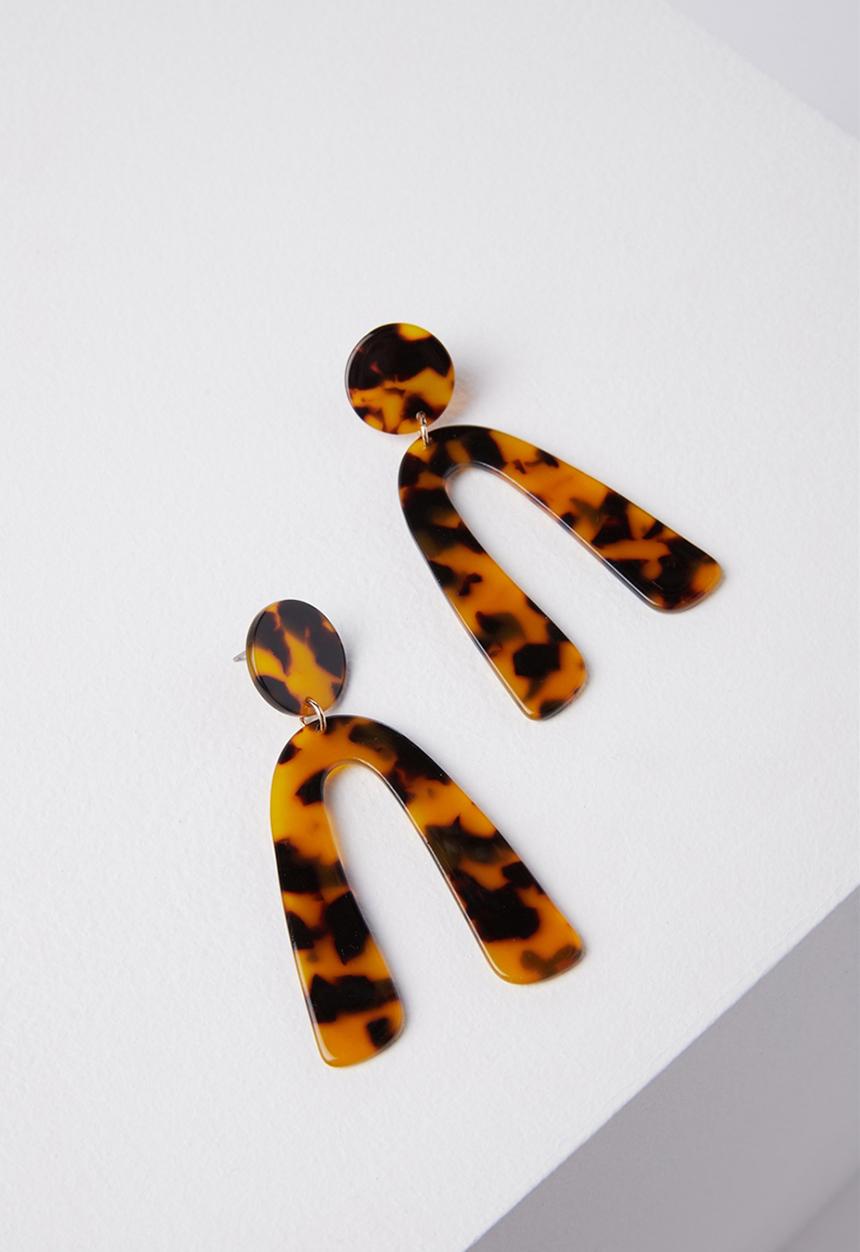 Rubi - New york earrings -black & brown 