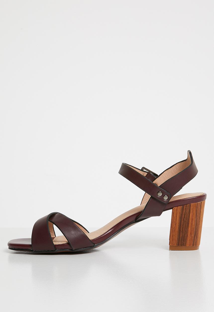 Dolce Vita - Leather crossover heels - burgundy