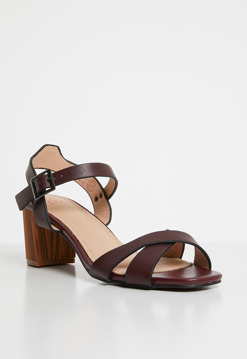 Dolce Vita - Leather crossover heels - burgundy